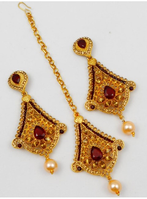 Earring Maang Tikka Set